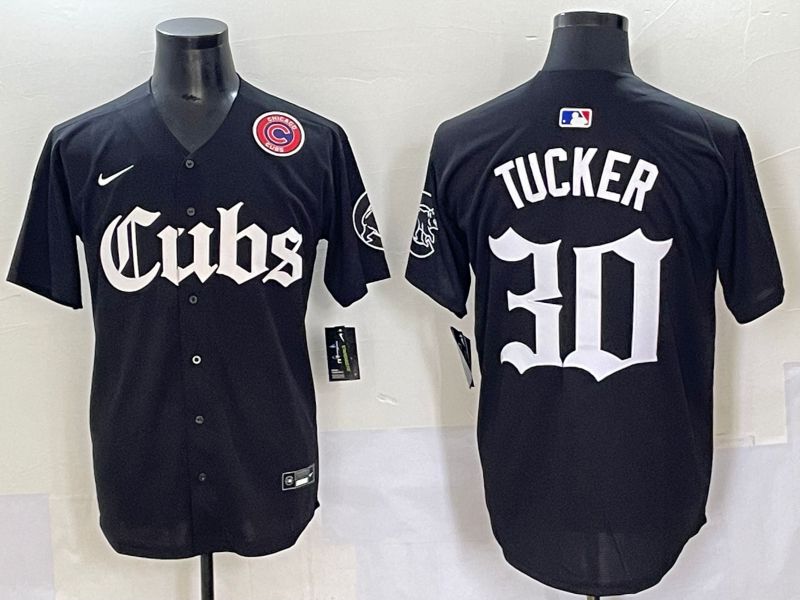 Men 2025 Chicago Cubs #30 Tucker Black Five generations Joint Name Nike MLB Jersey style 11->chicago cubs->MLB Jersey